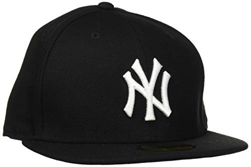 New Era Mlb Basic Ny Yankees 59 Fifty Fitted Black - Gorra de béisbol - Hombre - Negro (Negro / Blanco) - Tamaño: 6 3/4