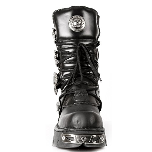 New Rock Shoes Classic Reactor Boots with Skull Buckles UK 6