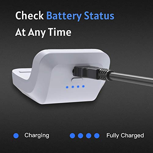 NexiGo PS5 batería recargable, 1500 mAh DualSense controlador de batería con indicador LED, juego y kit de carga para Playstation 5 controlador con cable de carga USB tipo C