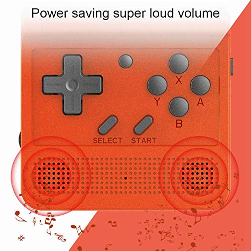 NEYOANN V90 IPS Retro Juegos 3.0 pulgadas Flip Handheld Console Dual Open System Game Console 16 Simuladores PS1 Niños Regalo Amarillo