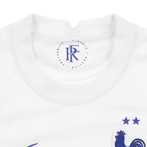 NIKE Federation Francaise de Football Breathe Stadium Maillot Exterieur Camiseta, White/Concord, Talla única Unisex niños