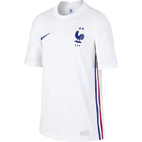 NIKE Federation Francaise de Football Breathe Stadium Maillot Exterieur Camiseta, White/Concord, Talla única Unisex niños