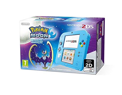 Nintendo 2DS - Consola, Color Azul + Pokémon Luna (Preinstalado)