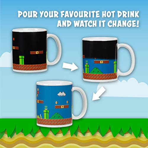 Nintendo PP2927NN Taza Cambio al Calor Super Mario Bros, Cerámica, Multi, Standard