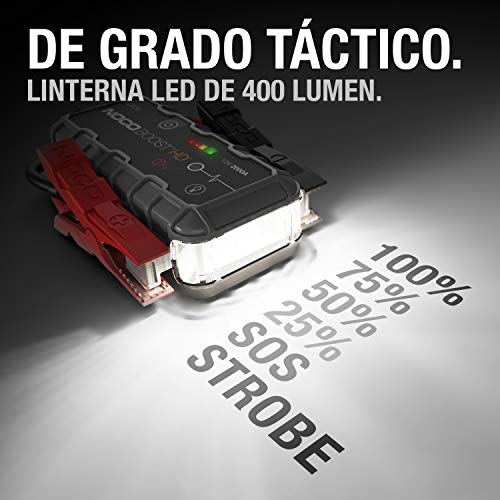 NOCO Boost HD GB70, Arrancador de Batería UltraSafe 2000A 12V, Cargador de Booster Profesional y Cables de Arranque de Coche por Gasolina de hasta 8 Litros y Motores de Diésel de hasta 6 Litros