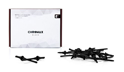 Noctua NA-SAV2 chromax.black, Soportes Anti-Vibración para Ventiladores (20 unidades, Negro)