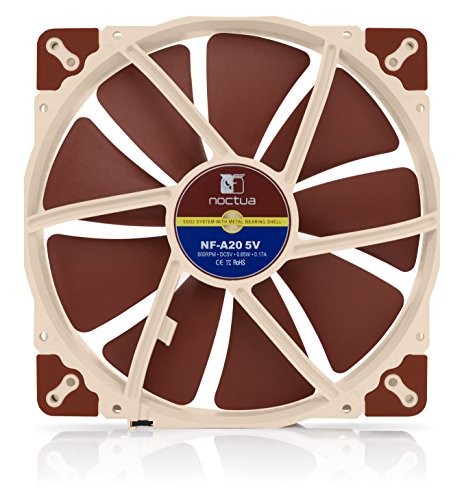 Noctua NF-A20 5V, Ventilador Silencioso de Gran Calidad, 3 Pines, Versión de 5V (200x30 mm, Marrón)
