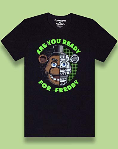 Noisy Sauce Five Nights at Freddy'S FNAF Estás Listo para la Camiseta Negra de Freddy Boy 9-10 años