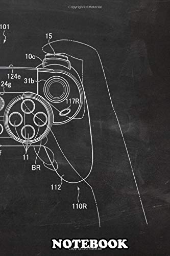 Notebook: Patent Drawing Playstation Controller , Journal for Writing, College Ruled Size 6" x 9", 110 Pages