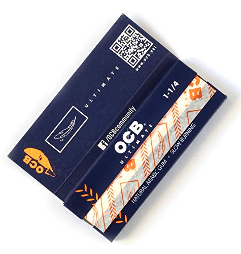 OCB Ultimate - Papel de liar ultrafino (formato 1/4, tamaño mediano, 5 cajas, 125 unidades)