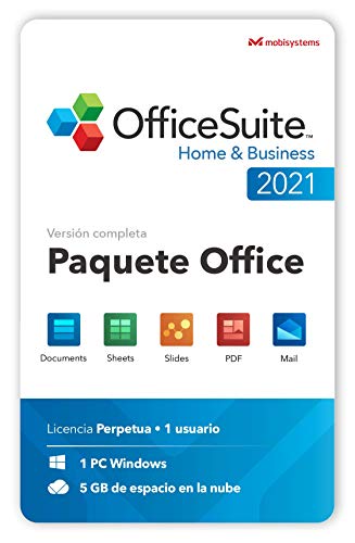 OfficeSuite Home & Business 2021 - Licencia de Por Vida - Documents, Sheets, Slides, PDF, Mail & Calendar para Windows