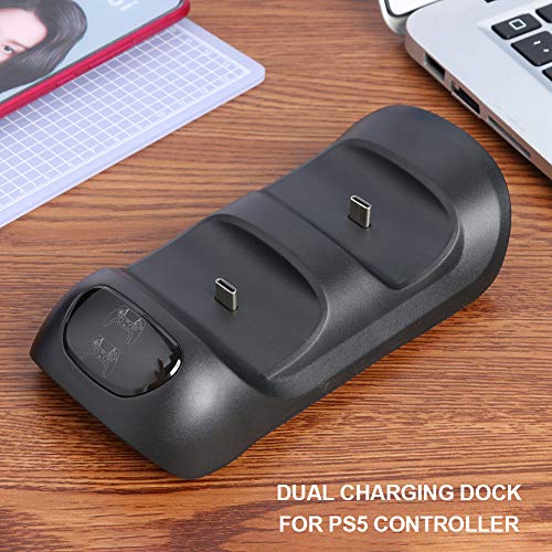 One plus one Base de Carga PS5 Dual USB Gamepad Joystick Base de Carga para Sony Playstation 5 PS5 Controlador de Juegos portátil Mango Estación de Carga de energía