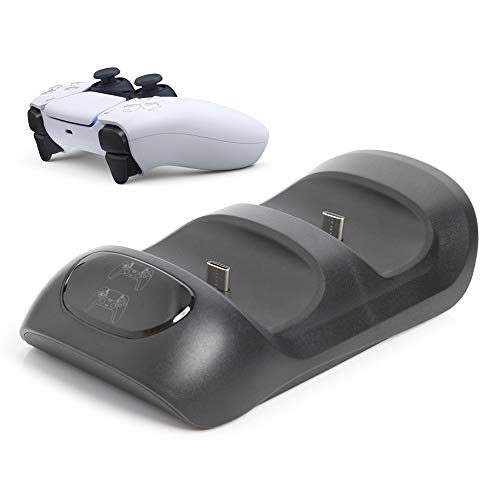 One plus one Base de Carga PS5 Dual USB Gamepad Joystick Base de Carga para Sony Playstation 5 PS5 Controlador de Juegos portátil Mango Estación de Carga de energía