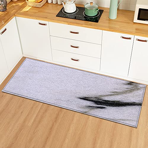 OPLJ Alfombra de baño, cocina, sala de estar, hogar, entrada, dormitorio, pasillo, balcón, mármol, A12, 50 x 160 cm
