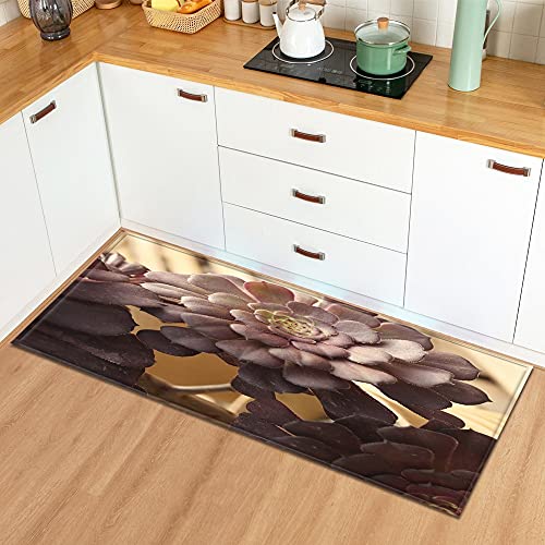 OPLJ Alfombra en el cuarto de baño para el hogar, sala de estar, cocina, plantas, flores, entrada, dormitorio, decoración de piso, alfombra A16, 60 x 180 cm