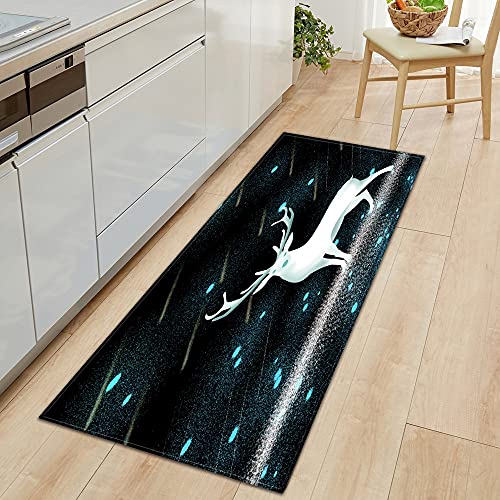 OPLJ Alfombra para puerta de cocina, pasillo, decoración de dormitorio, sala de estar, niños, antideslizante, tamaño A12, 40 x 120 cm