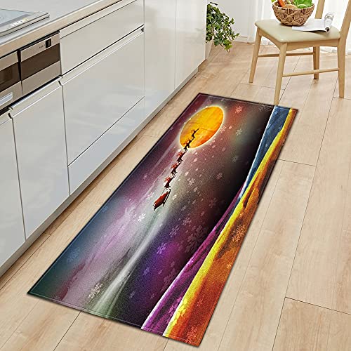 OPLJ Alfombra para puerta de cocina, pasillo, decoración de dormitorio, sala de estar, niños, antideslizante, tamaño A12, 40 x 120 cm