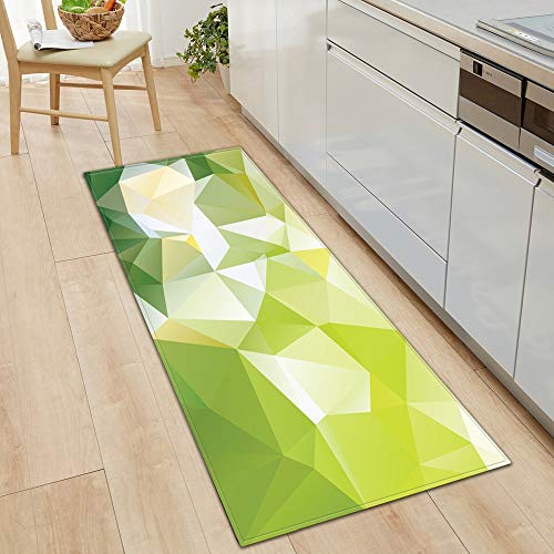OPLJ Felpudo de cocina con patrón geométrico para dormitorio, mesita de noche, alfombra antideslizante para pasillo, balcón, baño, tamaño A21, 40 x 120 cm