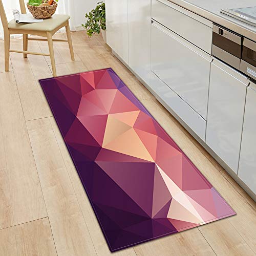 OPLJ Felpudo de cocina con patrón geométrico para dormitorio, mesita de noche, alfombra antideslizante para pasillo, balcón, baño, tamaño A21, 40 x 120 cm