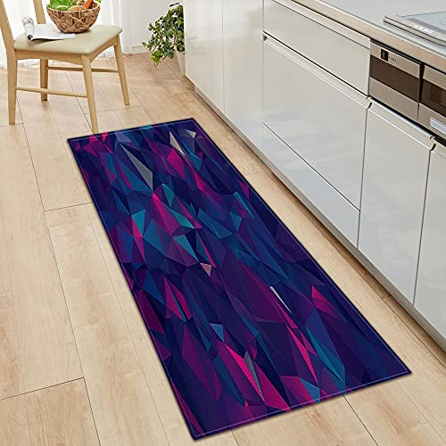 OPLJ Felpudo de cocina con patrón geométrico para dormitorio, mesita de noche, alfombra antideslizante para pasillo, balcón, baño, tamaño A21, 40 x 120 cm