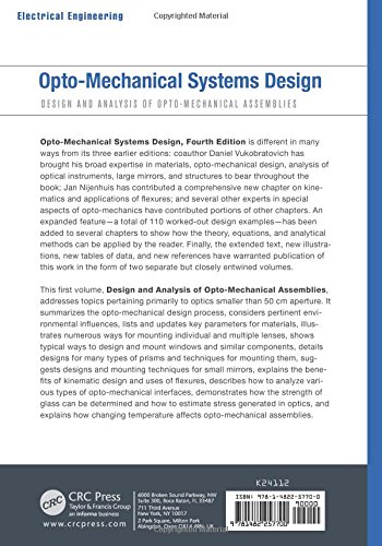 Opto-Mechanical Systems Design, Volume 1: Design and Analysis of Opto-Mechanical Assemblies
