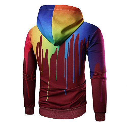 Overdose Sudadera con Capucha De ImpresióN Digital De Manga Larga De Los Hombres Sudadera con Capucha De OtoñO Mejor Venta Sudadera con Capucha Abrigos Outwear Abrigos Hombres Invierno Rebajas