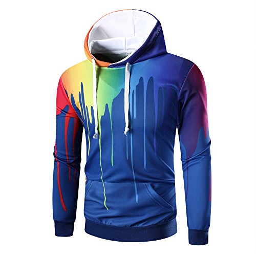 Overdose Sudadera con Capucha De ImpresióN Digital De Manga Larga De Los Hombres Sudadera con Capucha De OtoñO Mejor Venta Sudadera con Capucha Abrigos Outwear Abrigos Hombres Invierno Rebajas