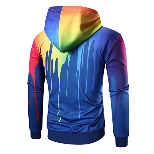 Overdose Sudadera con Capucha De ImpresióN Digital De Manga Larga De Los Hombres Sudadera con Capucha De OtoñO Mejor Venta Sudadera con Capucha Abrigos Outwear Abrigos Hombres Invierno Rebajas