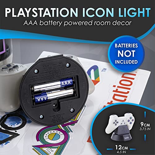 Paladone Set de regalo Playstation con luz de iconos, pegatinas y botella - Mercancía oficial