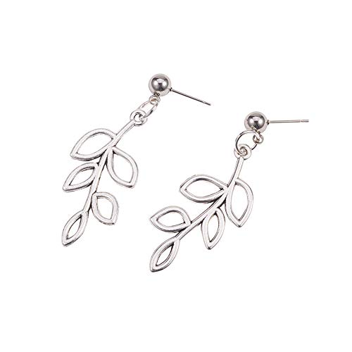 PandaHall Elite Componentes del Pendientes de Acero Inoxidable, Acero Inoxidable Color, 17x9x6mm, Agujero: 1mm; Pin: 0.4mm