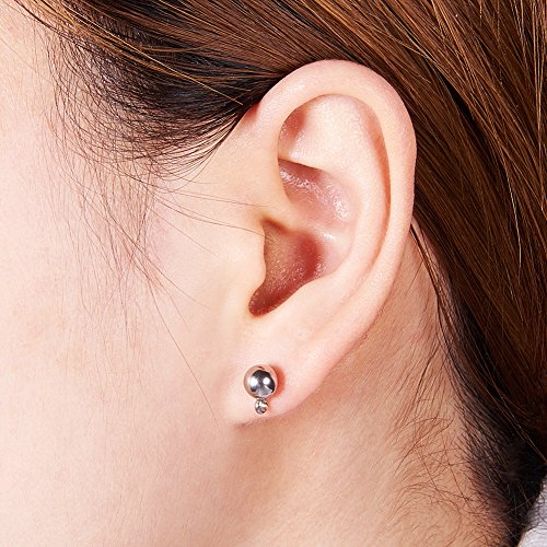 PandaHall Elite Componentes del Pendientes de Acero Inoxidable, Acero Inoxidable Color, 17x9x6mm, Agujero: 1mm; Pin: 0.4mm