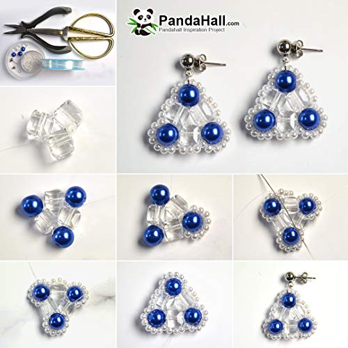 PandaHall Elite Componentes del Pendientes de Acero Inoxidable, Acero Inoxidable Color,15x6x4mm, Agujero: 1mm; Pin: 0.4mm