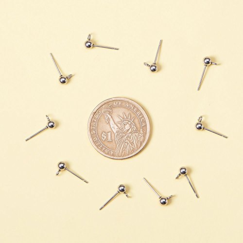 PandaHall Elite Componentes del Pendientes de Acero Inoxidable, Acero Inoxidable Color,16x6mm, Agujero: 2 mm; Pin: 0.8mm