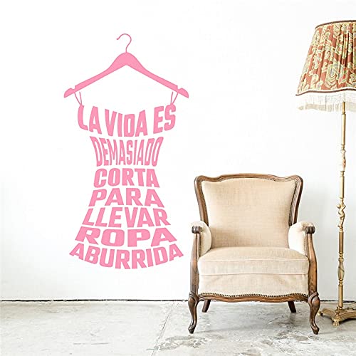 Patrón de suspensión y diseño de pegatinas de pared La vida es demasiado corta para llevar ropa aburrida para decorar pegatinas de pared A2 46x87cm