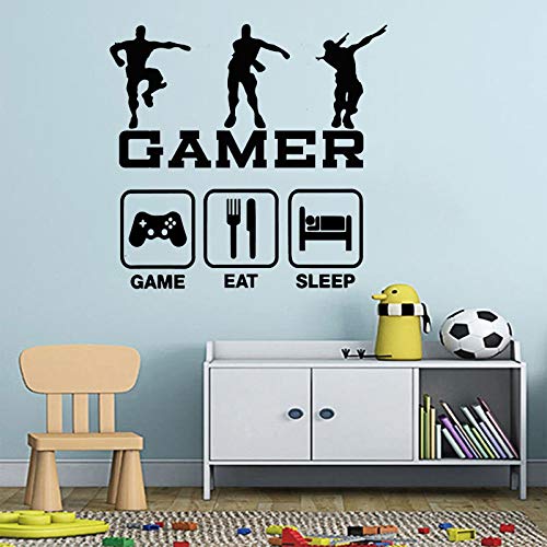 Pegatinas de pared con controlador de Gamer Boy para pared, pegatinas de pared para el hogar, decoración de dormitorio de sala de juegos