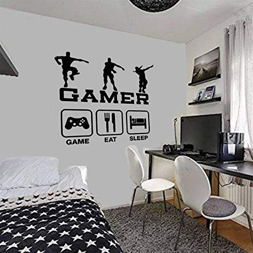 Pegatinas de pared con controlador de Gamer Boy para pared, pegatinas de pared para el hogar, decoración de dormitorio de sala de juegos