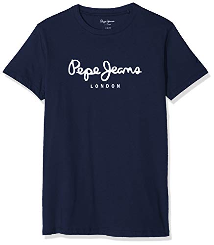 Pepe Jeans Art PB501228 Camiseta, Azul (Navy 595), 12 años para Niños