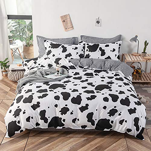 PICTURESQUE 3pcs Juego de Cama Funda Nórdica con Color de la Vaca Funda de Almohada Cama 90 PICTURESQUE 3pcs Juego de Cama Funda Nórdica con Color de la Vaca Funda de Almohada Cama 90