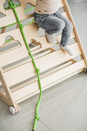 Pikler Triangle Niño Niño Gimnasio Niños Playhouse Ajustable Bebé Montessori Escalera Juguete Escalador Niño Pikler Gimnasio Slide Actividad Plegable (Triángulo+Juego de diapositivas)