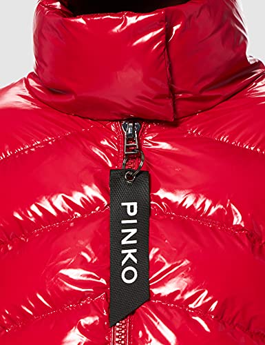 Pinko Mirco 1 Chamarra de Plumas Alternativa, R58_Rojo Chili, 34 para Mujer
