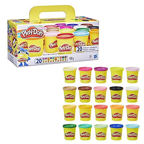 Play-Doh, Color Surtido, Pack 20 Botes (Hasbro A7924EUC)