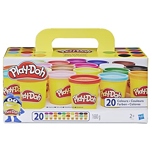 Play-Doh, Color Surtido, Pack 20 Botes (Hasbro A7924EUC)