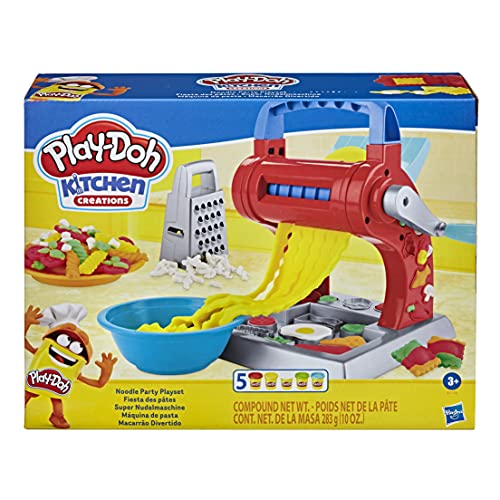 Play-Doh- Kitchen Creations-Juego de Fideos para niños a Partir de 3 años con 5 Colores no tóxicos (Hasbro 0)