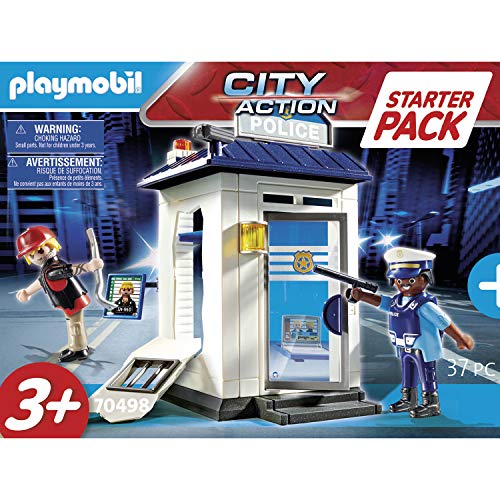 PLAYMOBIL City Action 70498 Starter Pack Policía, para niños a Partir de 3 años