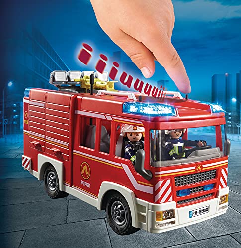 PLAYMOBIL City Action Camión de Bomberos con Luces y Sonido, a Partir de 4 Años (9464)