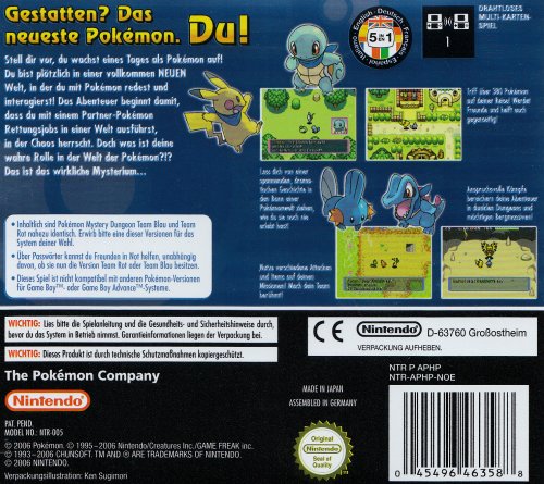 Pokémon Mystery Dungeon: Team Blau [Importación alemana]