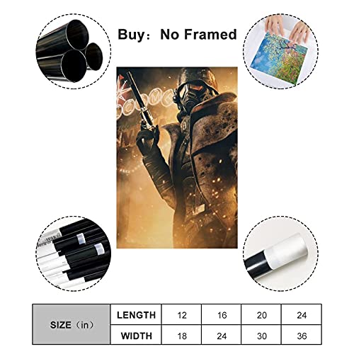 Póster de Fallout New Vegas para decoración de dormitorio, póster de lienzo y arte de pared de 20 x 30 pulgadas (50 x 75 cm)