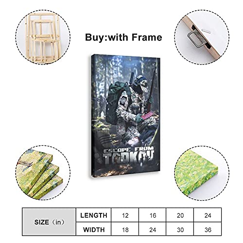 Póster de lona Game Escape from Tarkov 11 para dormitorio, decoración deportiva, paisaje, oficina, sala de regalo, 30 x 45 cm