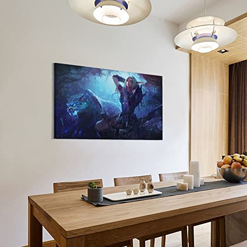 Póster de World Of Warcraft de videojuego y arte de pared con impresión moderna de decoración de dormitorio familiar de 30 x 45 cm
