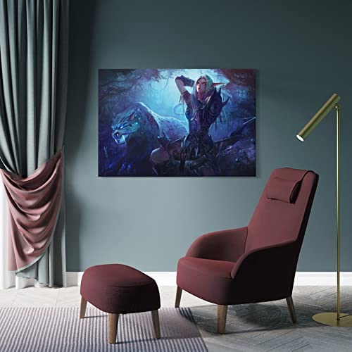 Póster de World Of Warcraft de videojuego y arte de pared con impresión moderna de decoración de dormitorio familiar de 30 x 45 cm